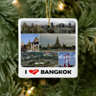 zTH005 i love Bangkok, Thailand, Asia, Ceramic Ornament