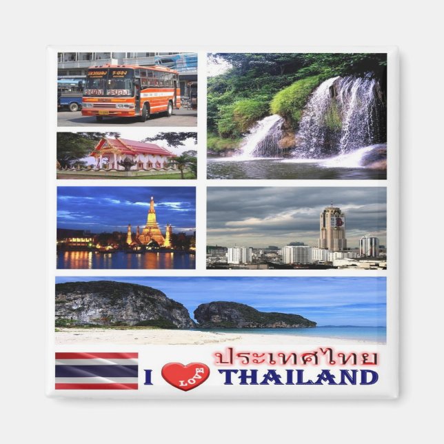 zTH006 i love THAILAND potpourri, Asia, Fridge Magnet (Front)