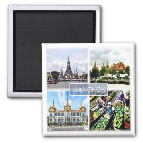 zTH009 collage of BANGKOK Thailand Asia Fridge Magnet