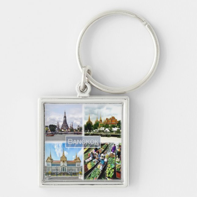 zTH009 collage of BANGKOK, Thailand, Asia, Keychain (Front)