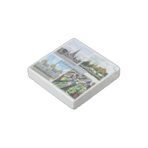 zTH009 collage of BANGKOK, Thailand, Asia, Stone Magnet