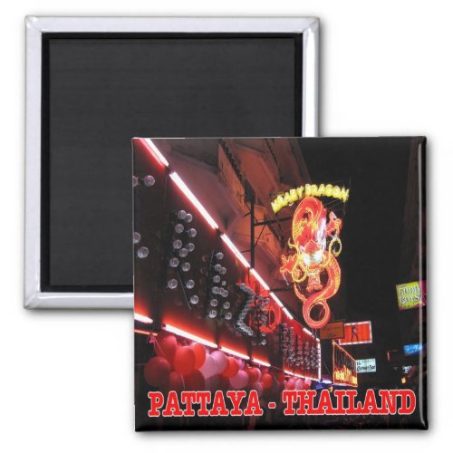 zTH026 Night Club in PATTAYA Thailand Fridge Magnet