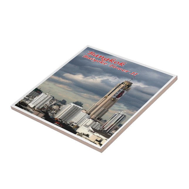 zTH028 BAIYOKE TOWER in Bangkok, Thailand, Ceramic Tile (Side)