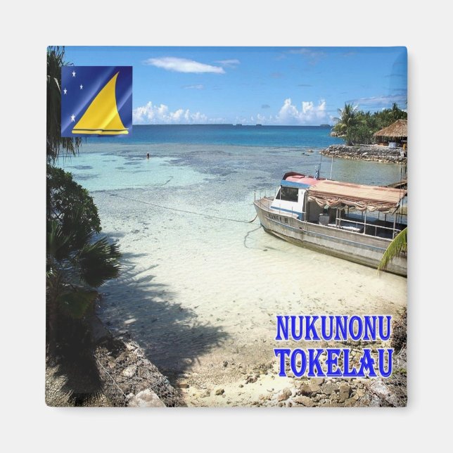 zTK005 NUKUNONU, Tokelau Island, Oceania, Fridge e Magnet (Front)
