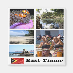 zTL003 EAST TIMOR collage TIMOR-LESTE, Fridge Magnet
