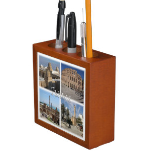 zTN018 TUNISIA, Mosaic, Africa, Desk Organizer