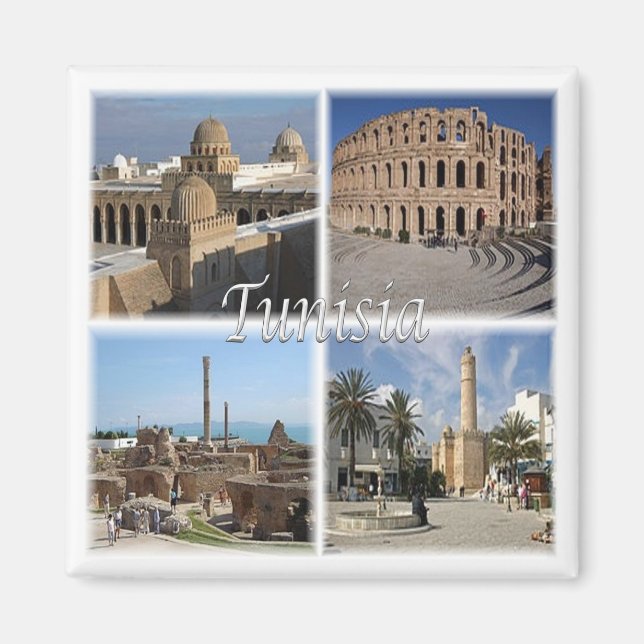 zTN018 TUNISIA, Mosaic, Africa, Fridge Magnet (Front)