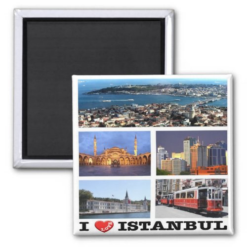 zTR013 ISTANBUL I LOVE Turkey Europe Fridge Magnet