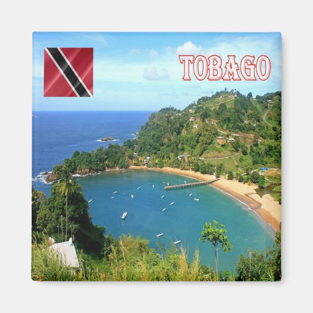 zTT007 TOBAGO, Parlatuvier Bay,Fridge Magnet (Front)