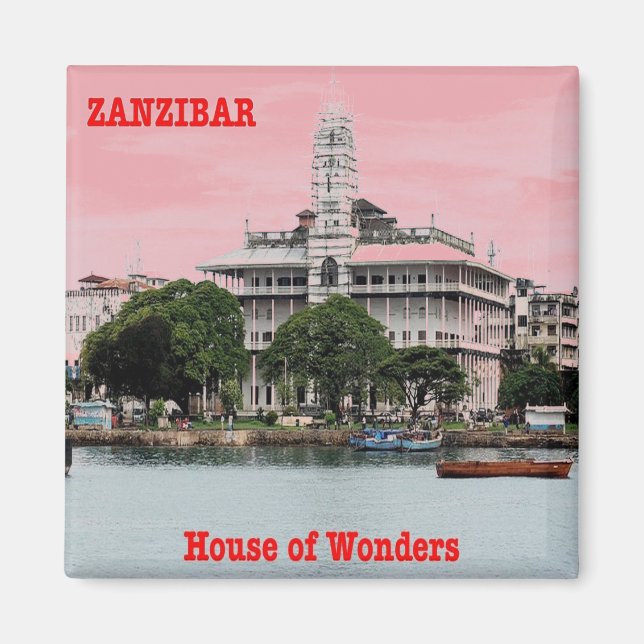 zTZ008 ZANZIBAR, House of Wonders,Tanzania, Fridge Magnet (Front)