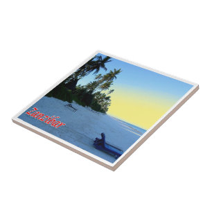 zTZ013 ZANZIBAR, East Coast beach, Tanzania, Ceramic Tile