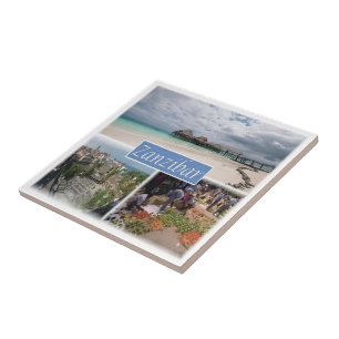 zTZ017 ZANZIBAR, Mosaic, Tanzania, Africa, Ceramic Tile