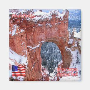zU154 BRYCE CANYON, Natural Bridge, Utah, Fridge Magnet