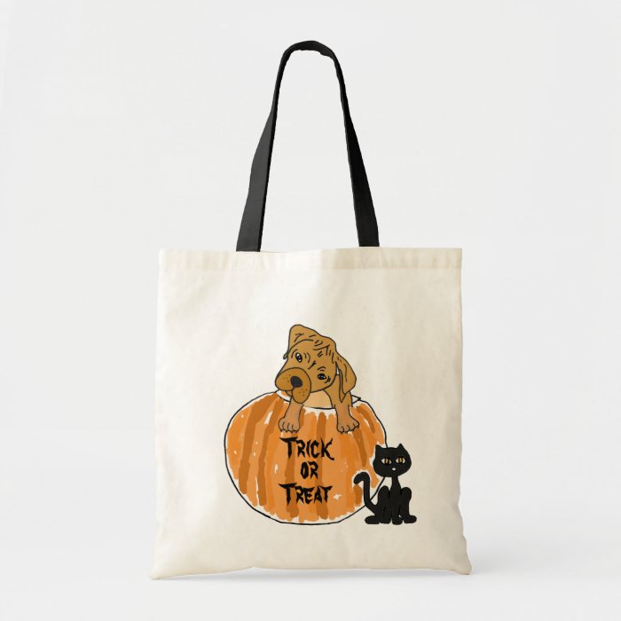 ZU  Puppy in a Pumpkin Trick or Treat Bag