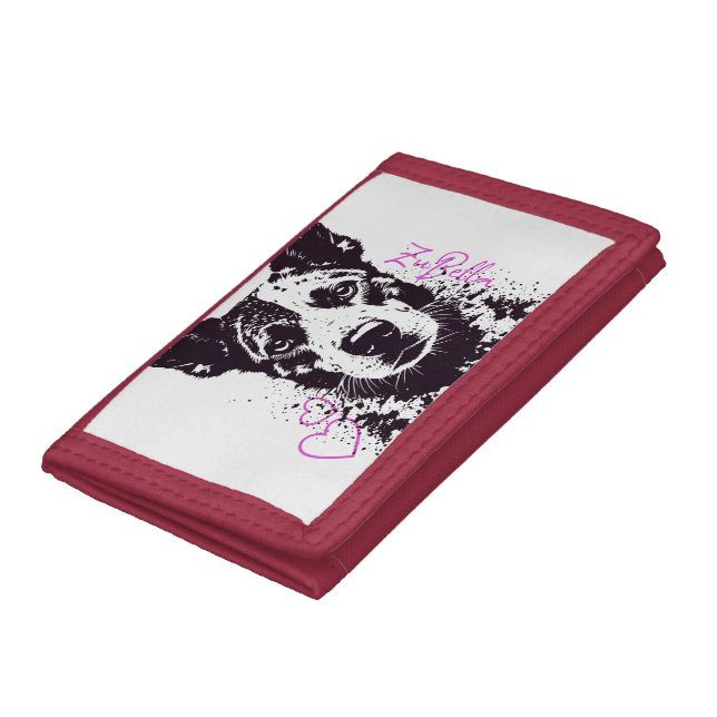 ZuBella Blue Heeler Dog Lovers Trifold Wallet (Bottom)