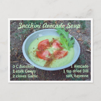 Zucchini Avocado Soup Postcard
