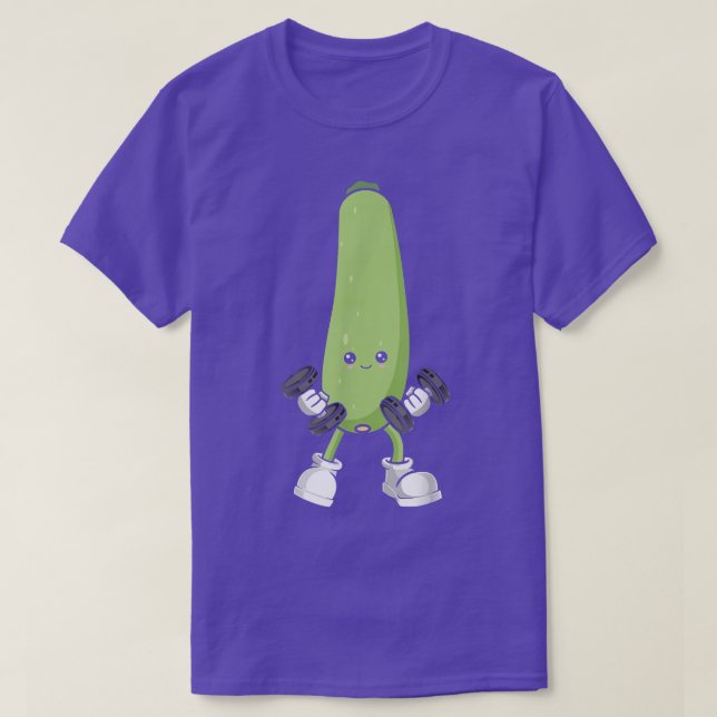 Zucchini, Bodybuilding Fitness Gym Gear Workout Ve T-Shirt (Design Front)