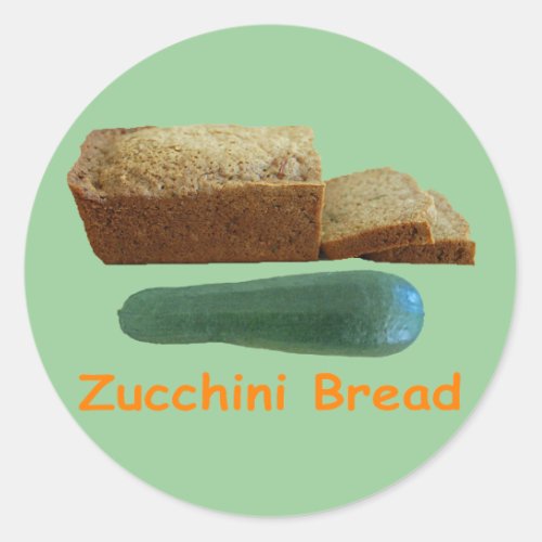 Zucchini Bread Classic Round Sticker