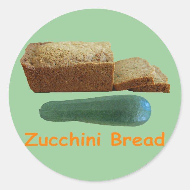 Zucchini Bread Classic Round Sticker (Front)
