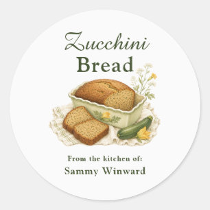 Zucchini Bread Homemade Gift Label