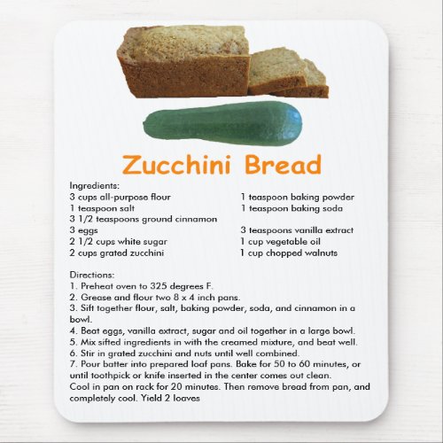 Zucchini Bread Mouse Pad