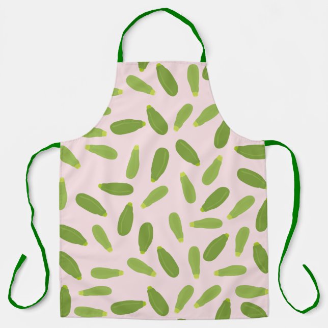 Zucchini Courgette Summer Squash Pattern Apron (Front)