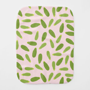 Zucchini Courgette Summer Squash Pattern Baby Burp Cloth