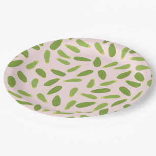 Zucchini Courgette Summer Squash Pattern Paper Plates