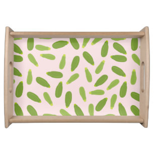 Zucchini Courgette Summer Squash Pattern Serving Tray