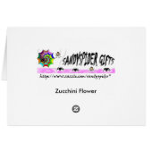Zucchini Flower Card (Back Horizontal)