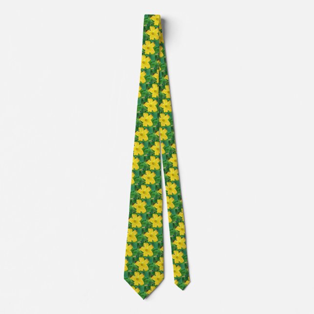 Zucchini Flower Neck Tie (Front)