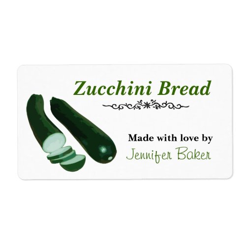 Zucchini Food Labels