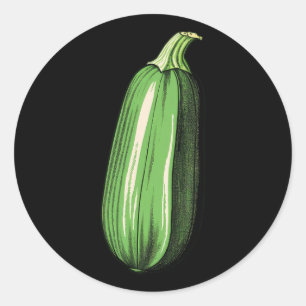 Zucchini Lazy Easy Funny Matching Halloween Costum Classic Round Sticker