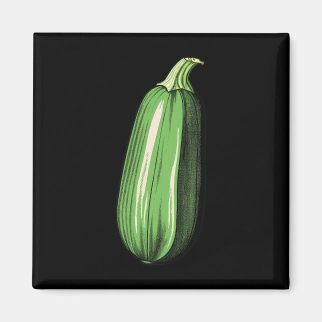 Zucchini Lazy Easy Funny Matching Halloween Costum Magnet (Front)