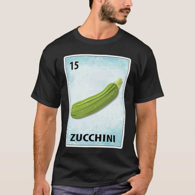 Zucchini Mexican Cards T-Shirt (Front)
