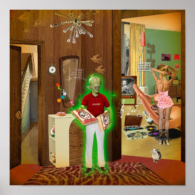 Zucchini Pizza Poster (Front)