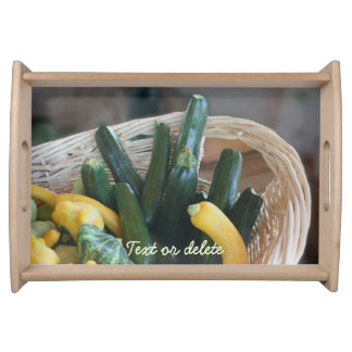 Zucchini Squash Gourds Vegetables Personalized Serving Tray