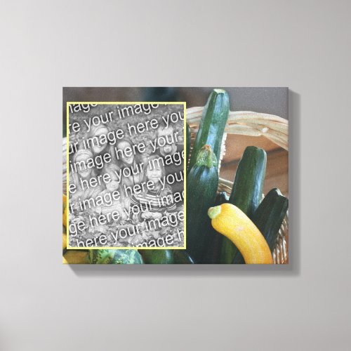 Zucchini Squash Vegetables Create Your Own Photo Canvas Print