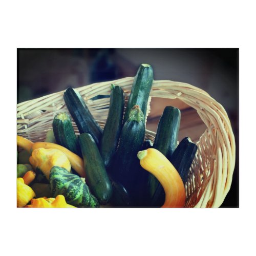 Zucchini Summer Squash Gourds Vegetables  Acrylic Print