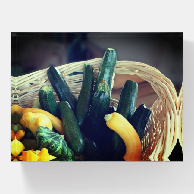 Zucchini Summer Squash Gourds Vegetables   Paperweight (Front)
