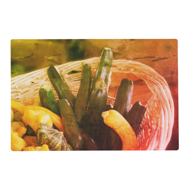 Zucchini Summer Squash Gourds Vegetables Vintage   Placemat (Front)