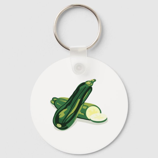 Zucchini Vegetable Keychain (Front)
