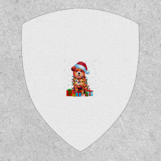 Zuchon Dog Ugly Xmas Lights Santa Hat Zuchon Dog C Patch