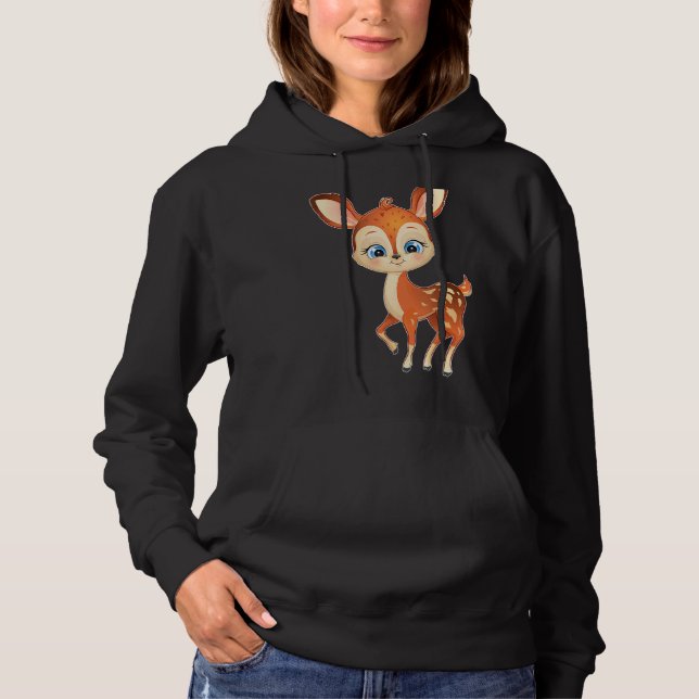 Zuckersüßer Baby Rehkitz Hoodie (Front)