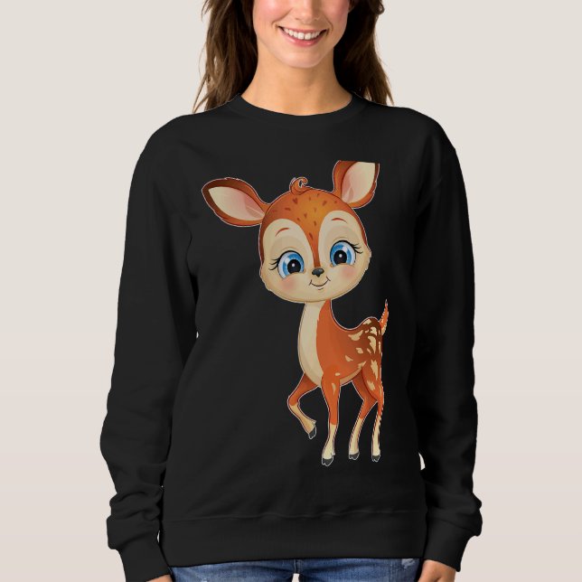 Zuckersüßer Baby Rehkitz Sweatshirt (Front)