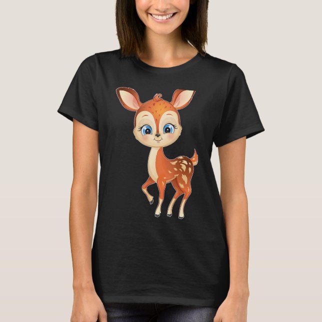 Zuckersüßer Baby Rehkitz T-Shirt (Front)