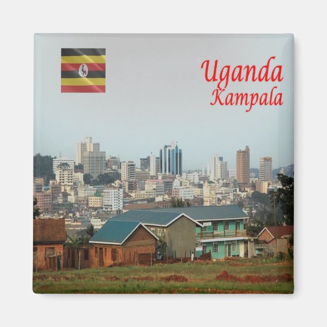 zUG005 KAMPALA, Skyline, Uganda, Africa, Fridge Magnet (Front)