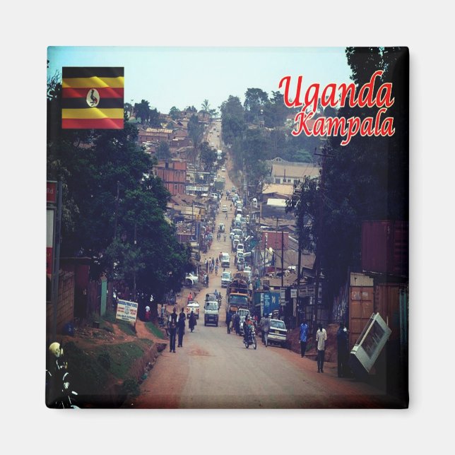 zUG007 KAMPALA, Downtown, Uganda, Africa, Fridge Magnet (Front)
