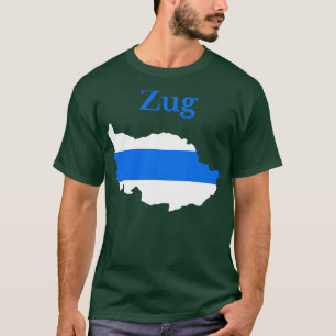 Zug Canton Map Flag Switzerland T-Shirt