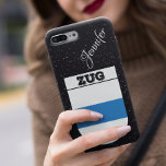 Zug, Switzerland Coat of Arms | Black Glitter  Samsung Galaxy S22 Case<br><div class="desc">Zug, Switzerland Coat of Arms on Black Glitter background | Handwritten Name. Black background Samsung Galaxy S22 Case. Looking for a unique phone case? Look no further this is what you have been looking for! Change the name to your own or to that Switzerland enthusiast in your life. Or it...</div>
